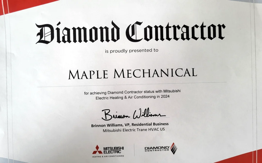 Maple Mechanical Becomes a Mitsubishi Diamond Contractor — A Major Win for Long Island Homeowners & Businesses